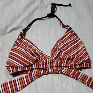 Striped Multicolor Bikini Top